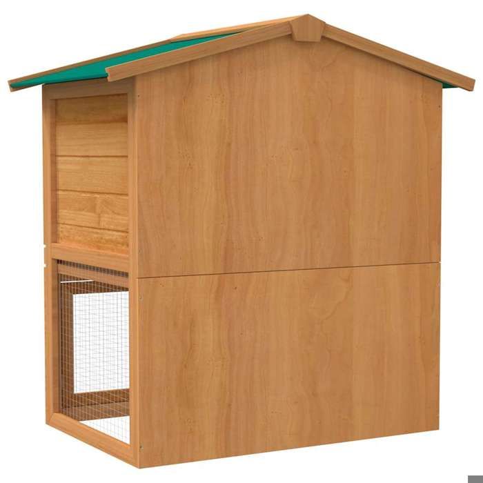 Pet®Brun Clapier dextérieur Enclos pour petits animaux 3 portes Bois 7_3028204