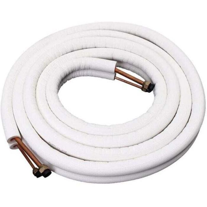 Liaison cuivre 1/4-3/8 3m - Tuyau En Cuivre Isolé - Climatiseur Tuyaux Raccords - double paire de tubes à bobine