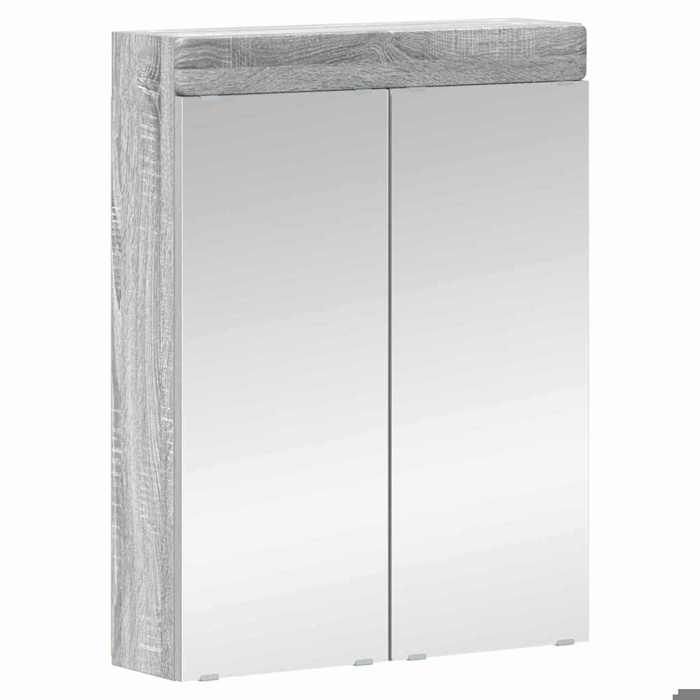 (8968)Meuble rangement - contemporain - Meubles de salle de bain - TULUM (4 pcs )- Gris Sonoma poid:63.11 kg
