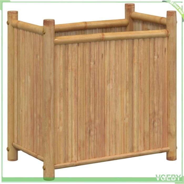 Jardinière surélevée - FAFEICY - 366462 - Bambou naturel - 50 x 30 x 50 cm - Anti-parasites