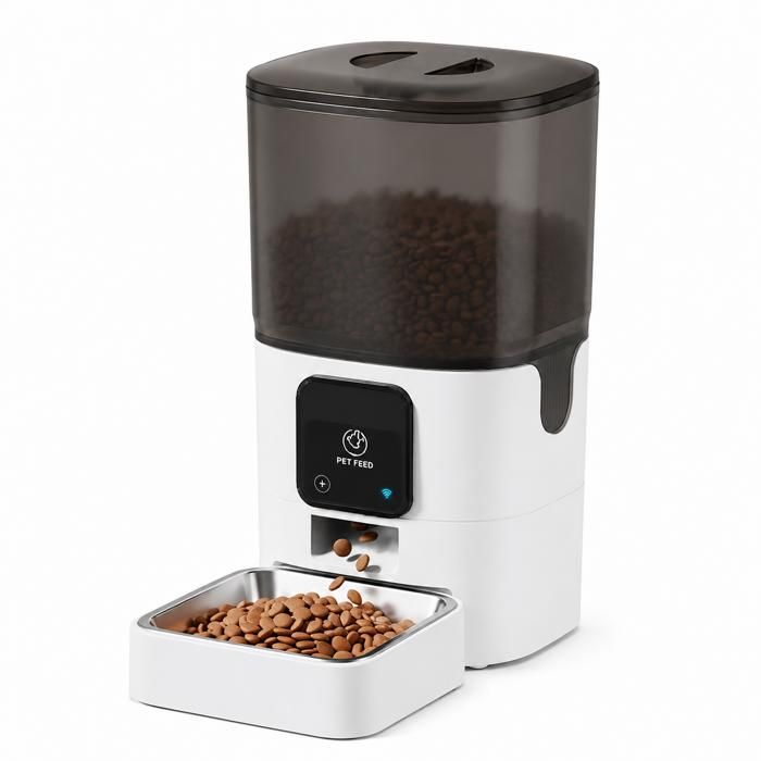 Distributeur automatique intelligent pour animaux de compagnie 6 L — Contrôle via application — Double alimentation
