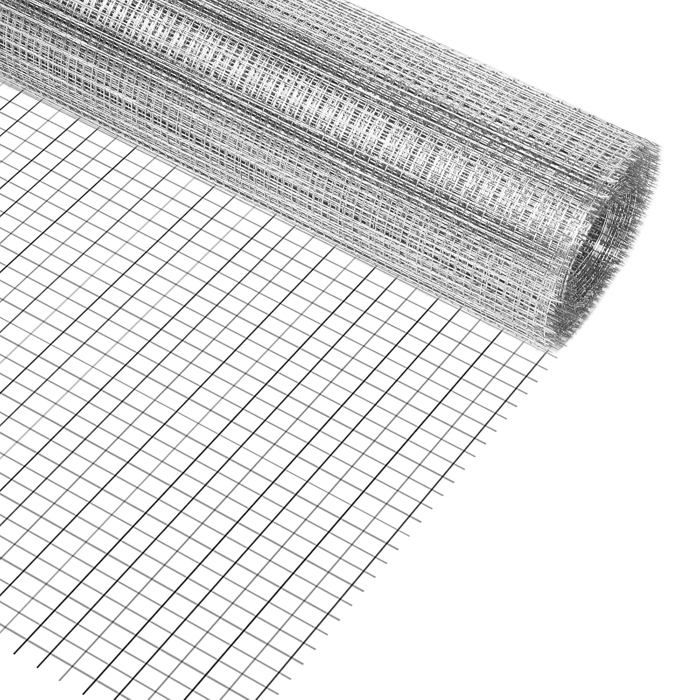 Grillage galvanisé rouleau 30 cm x 6 m maille fine soudée anti-rongeurs acier rats petits animaux jardin