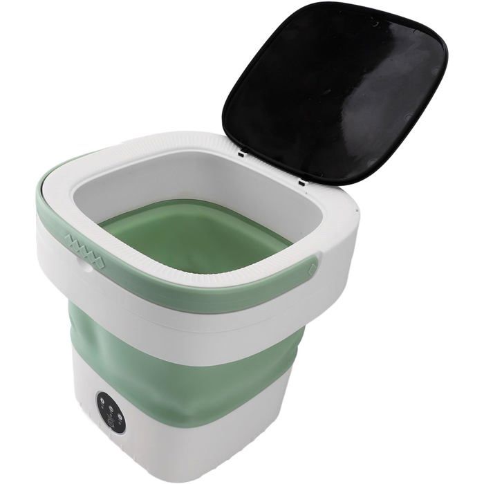 Machine à Laver portable Mini Lave-linge Compact Pliable 12 L Sèche-linge Essoreuse Lumière Bleue Moteur CC pour Sous-Vêtements