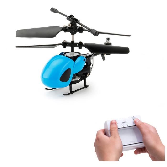 Bleu pur Mini Helicoptere Telecommande A 3.5 Canaux Couleur Haute Qualite Anti collision Et Anti chute D Cdiscount Jeux Jouets