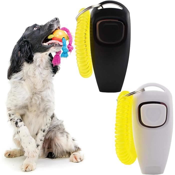 Clicker Chien Dressage Clicker Chat Clicker Training Dressage Chien Dentraînement Training Bouton Cliqueur avec Bracelet à Ressort