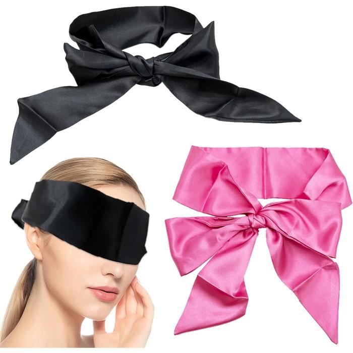 Bandeau Yeux, 2 Pièces Masque Satin Bandeau Sur Les Yeux Sommeil, Bandage YeuxBandeaux Yeux