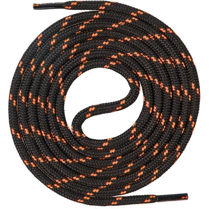 Lacets Ronds De 4 5 Mm De Diametre I Lacets De Qualite Superieure Indechirables En Polyester Resistant Pour Chaussures De Tr u10568 Noir Orange Fluo. Cdiscount Chaussures