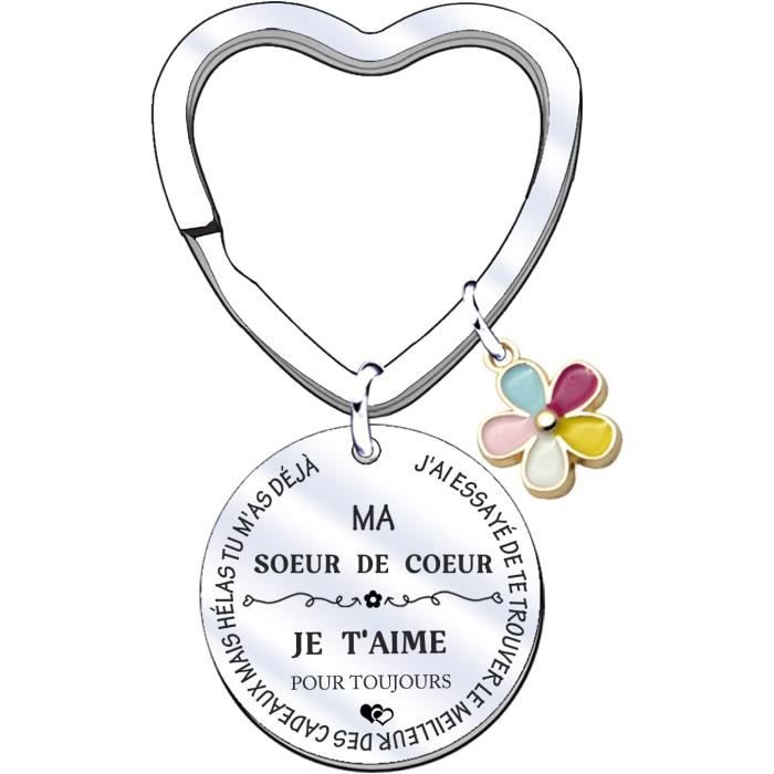 Cadeau Soeur Noel Porte Clef Soeur De Coeur Porte Clef Amour Soeur Ma Soeur De Coeur Pour