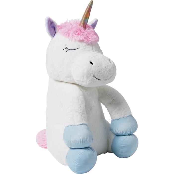 Licorne En Peluche C lin Assis Xl 80 cm Cdiscount Jeux Jouets