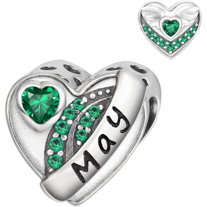 Pendentif Cœur En Jade épinard Chinois - Monture Argent Sterling 925, Breloque Ancienne D'occasion