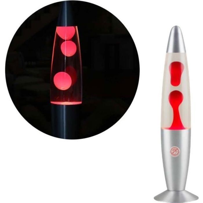 Lampe à épiler à la lave à base métallique 25W eau claire cire rouge lumière décoration créative lumière chambre Night Light (prise