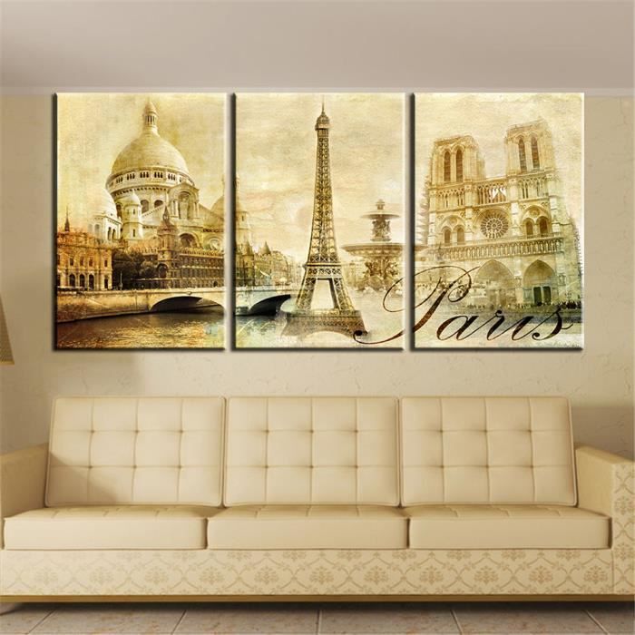Peinture de toile d'impression HD Love in Paris peinture à l'huile non  encadrée moderne EuropeModular picturess pour Home Decor - Achat / Vente  tableau - toile - Cdiscount