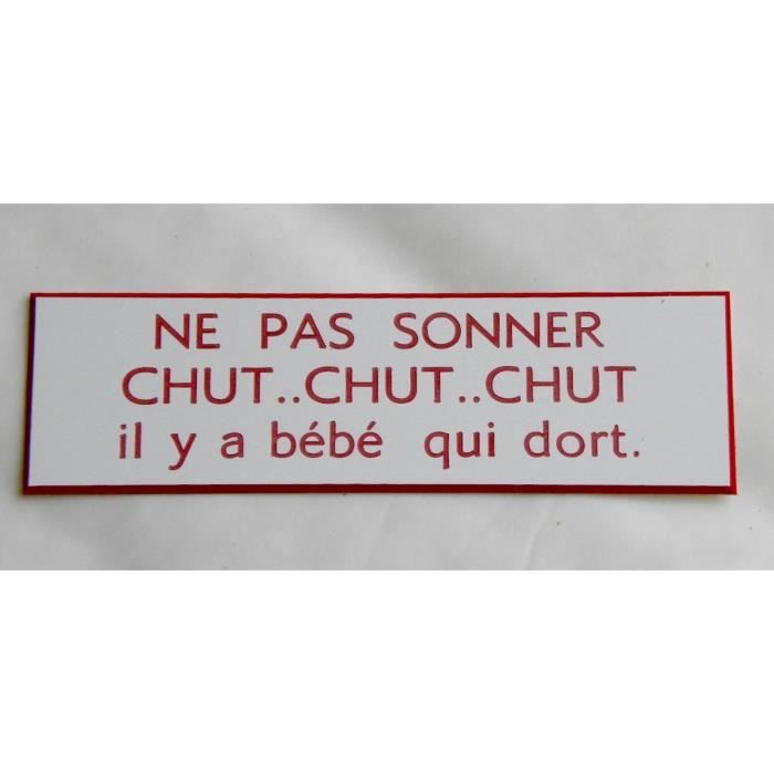 Plaque Gravee Pancarte Ne Pas Sonner Chut Chut Chut Il Y A Bebe Qui Dort Ft 50 X 150 Mm Cdiscount Bricolage Plaque Gravee Pancarte Ne Pas Sonner Chut Chut Chut Il Y A Bebe Qui Dort Ft 50 X 150 Mm Cdiscount Bricolage