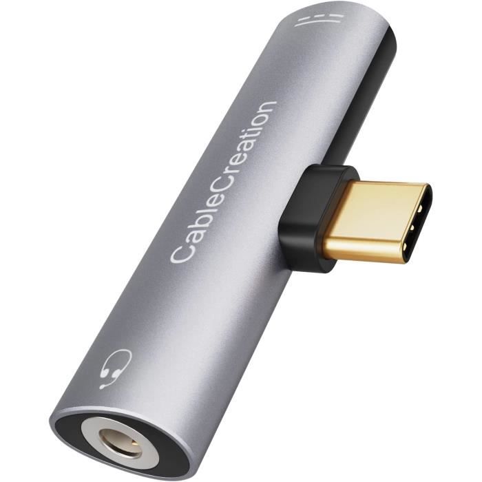 Adaptateur De Charge Et Casque USB C Vers 3,5 Mm, 2 En 1 USB C