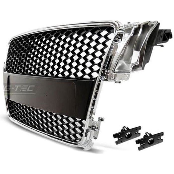 Grille de calandre pour Audi A5 2007 a 2011 chrome noir Sport style