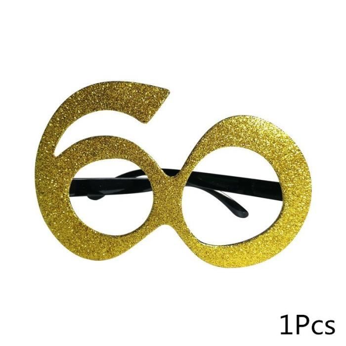 Chicinlife 1 pieces 30 40 50 60 ans lunettes anniversaire fete anniversaire hommes femmes drole lunettes cadr 60 FJFK28371 Cdiscount Maison