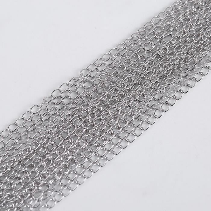 2 ou 3 mètres 5 mm x 3 mm x 0.8 mm Liens Fabrication de bijoux chaîne croix de fer style 1