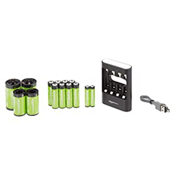 Acheter CELLONIC 4X Batterie Rechargeable AAA 1000mAh LR03 + Chargeur De Piles USB AA Avec 4 Compartiments Et Affichage, Rapide 1.2V Battery Charger LR6 ? Comparer Chez