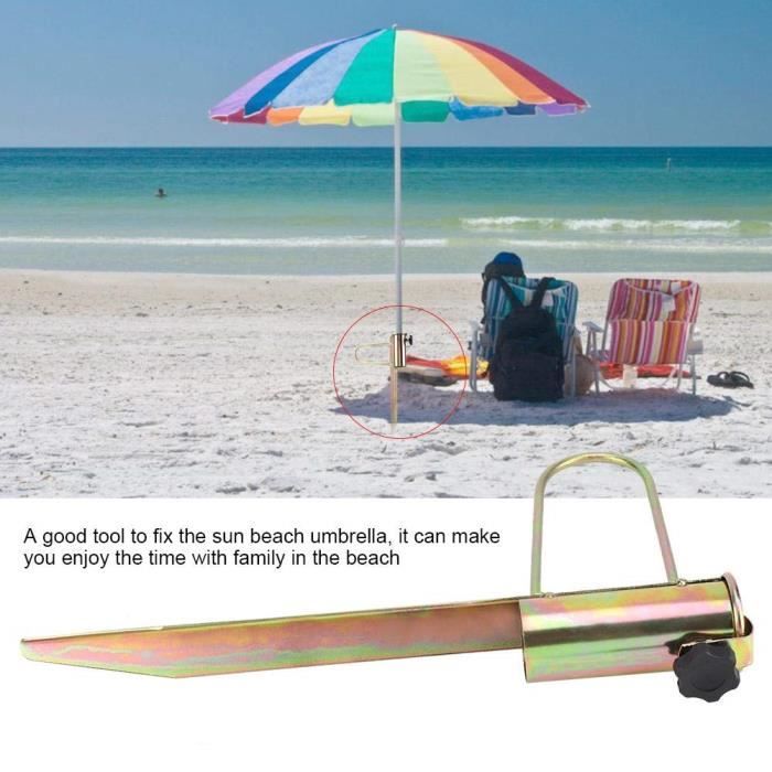 Ancre Parasol Plage Haofy – 5 Hélices Spirale, Super Stabilité, ABS Robuste, Portable, Ø Tige 25-32 Mm