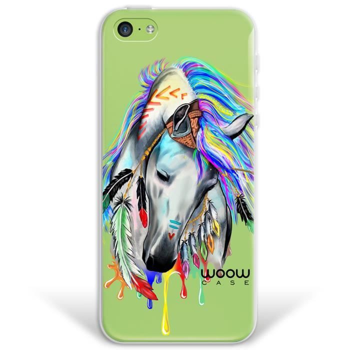 IPhone 5C Coque, WoowCase® [ Hybrid ] Cheval Indien Collection ...