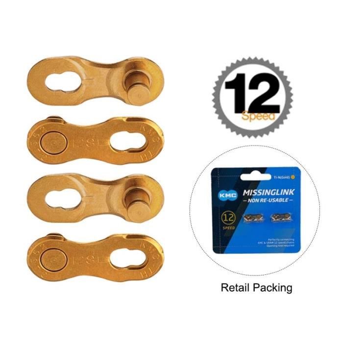 Maillon De Chaîne Rapide KMC Missing Link 10R DLC - Pour Chaîne 10 Vitesses, Largeur 5.88mm - Vélo - Neuf