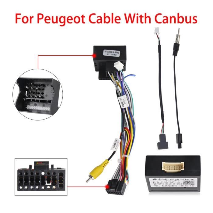 Câble,Câble universel pour autoradio Android, 2 Din, connecteur d