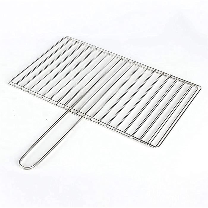 Grille Ronde Barbecue Inox - Filet à Poisson Et Viande - Cuisson Camping
