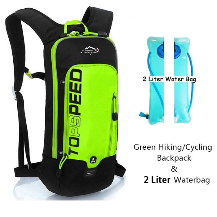 sac à dos jaune Sac à dos de cyclisme 6L avec poche à eau pour homme, pour le Sport, le Camping, la randonnée