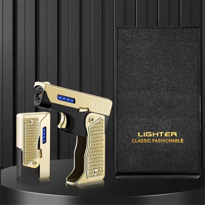 Briquet Rechargeable Jet Flamme Torche Pistolet Spitfire Coupe-Vent - Allumeur Gaz Puissant