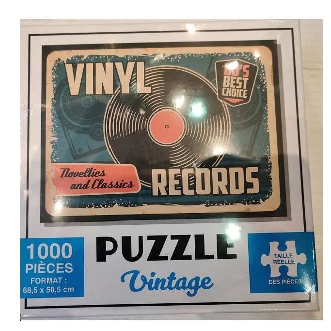 Puzzles 1000 Pieces 68.5x50.50 Cm Vinyl Records Vintage - Cdiscount Jeux -  Jouets