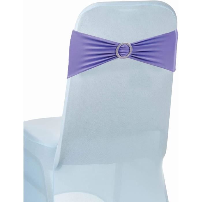 Lot De 10 Rubans De Chaise Élastiques Avec Nœud - Décoration Mariage, Fête (Rouge Vin, Circonférence 83-93 Cm) - 4