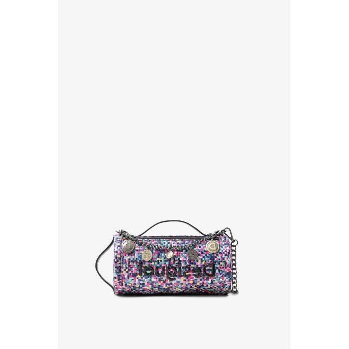 Desigual - Sac à main forme cylindre femme avec bandoulière en tressage  multicolore (20saxa53) fucsia taille 12,5 cm - Achat / Vente Desigual - Sac  à main forme - Cdiscount
