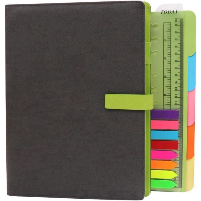 Couverture Transparente à 6 Anneaux - Format A5 Ou A6 - Fermeture Éclair, Portable - Pour École, Voyage - 11