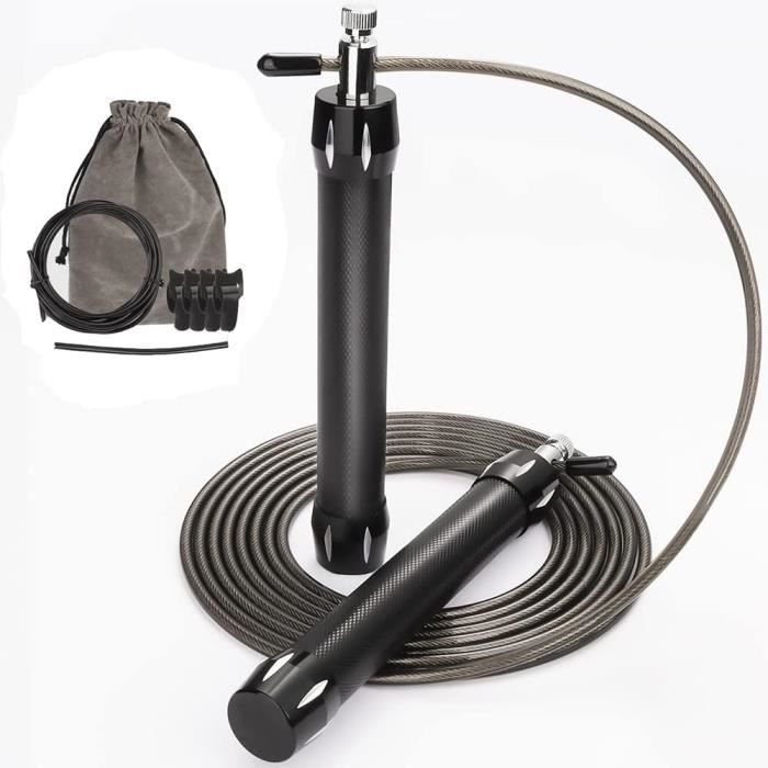 Corde à Sauter Vitesse Rogue Fitness – Noire, Réglable, Scellée – YA0013