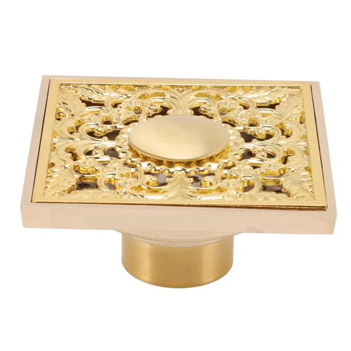 Grille Siphon Sol Carré Acier Inox 304 - Drain Douche Anti-Odeur 100x100mm