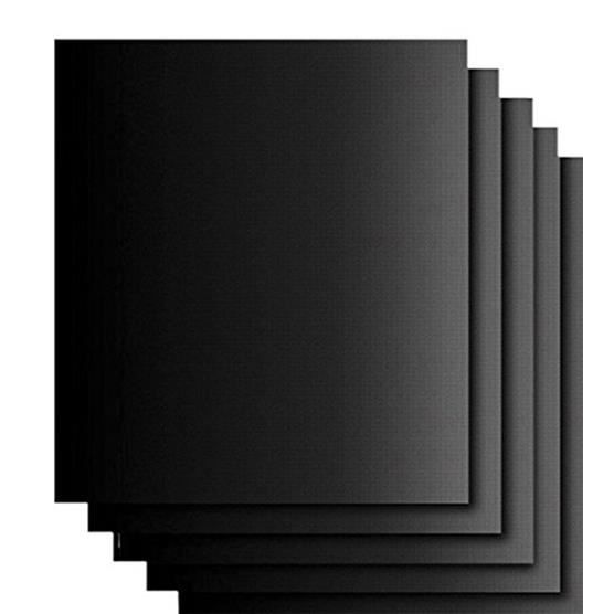 Set de 5 Tapis de Cuisson Tapis BBQ Barbecue Réutilisable Feuille de Cuisson 40X33CM Anti-adhérent pour Barbecue à Gaz, Électriques