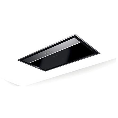 Faber Onyx C Hotte De Plafond Finition Verre Noir Et Acier Inoxydable 90 Cm Achat Vente Hotte Cdiscount