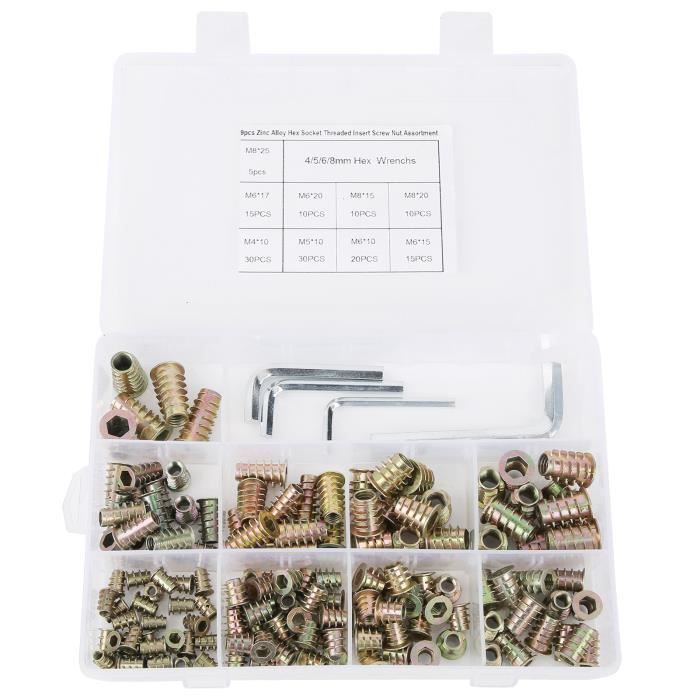 Écrou à Insert En Bois, écrou Hexagonal à Douille Pour Fixation De Meubles M820mm 91858185