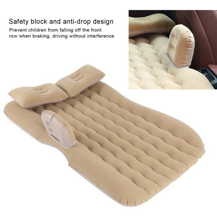 Matelas Gonflable Voiture Pour Renault Trafic III – Lit Arrière Pour Camping, Voyage, Repos, En PVC Floqué Noir