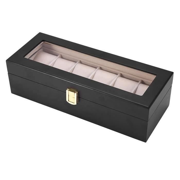 Boîte Rangement Montres 8 Compartiments - Fermeture éclair, Intérieur Velours, Portable - Pour Collection, Voyage, Affaires (noir Ou Marron) - 5