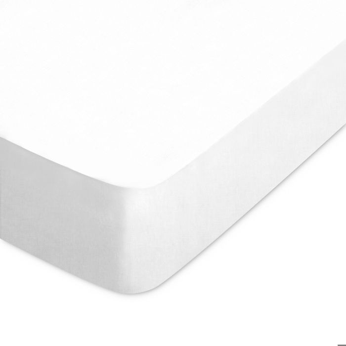 Drap housse uni 140x220 cm bonnet 50 cm coton ALTO blanc Drap housse uni 140x220 cm bonnet 50 cm coton ALTO blanc