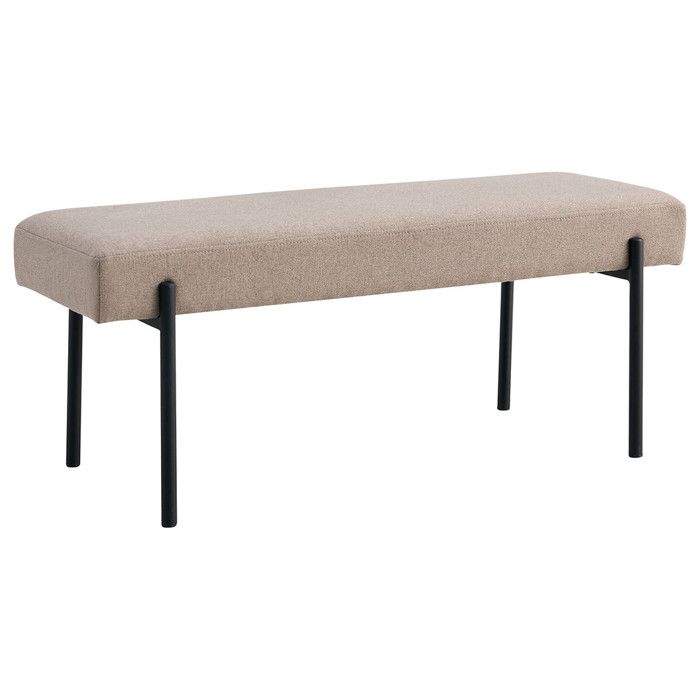 Romeo - banc - tissu bouclette - 100 cm - Taupe Romeo - banc - tissu bouclette - 100 cm - Taupe
