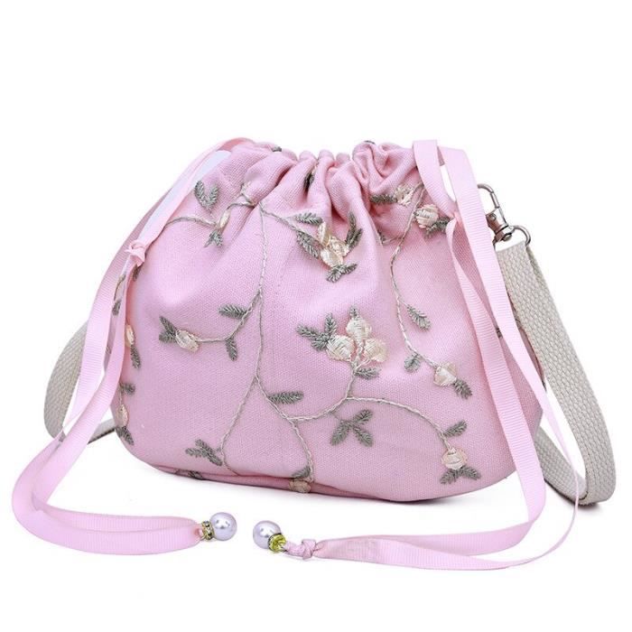 Lot De 2 Sacs à Main Bandoulière Fins Brodés - Petite Taille - Thaïlande - Occasion TBE