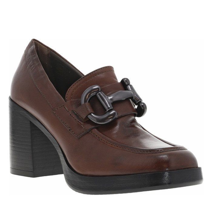 escarpin marine cuir