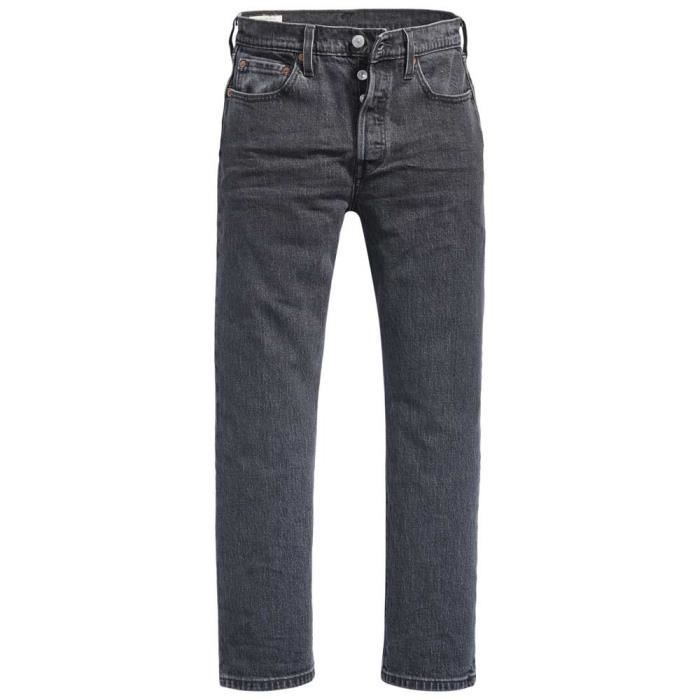 Pantalon femme Levi's 501 Crop - Gris - Taille haute - Coupe ajustée