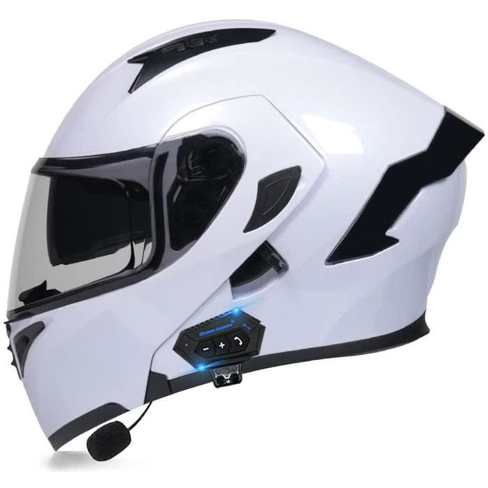 Casque Moto Modulable Bluetooth Intégral - Double Visière, Haut-parleur Intégré - Approuvé ECE - Taille XL