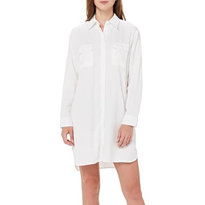 Robe Chemise Femme à Carreaux - Manches Longues - Style Doodle Décontracté - Polyester/Coton