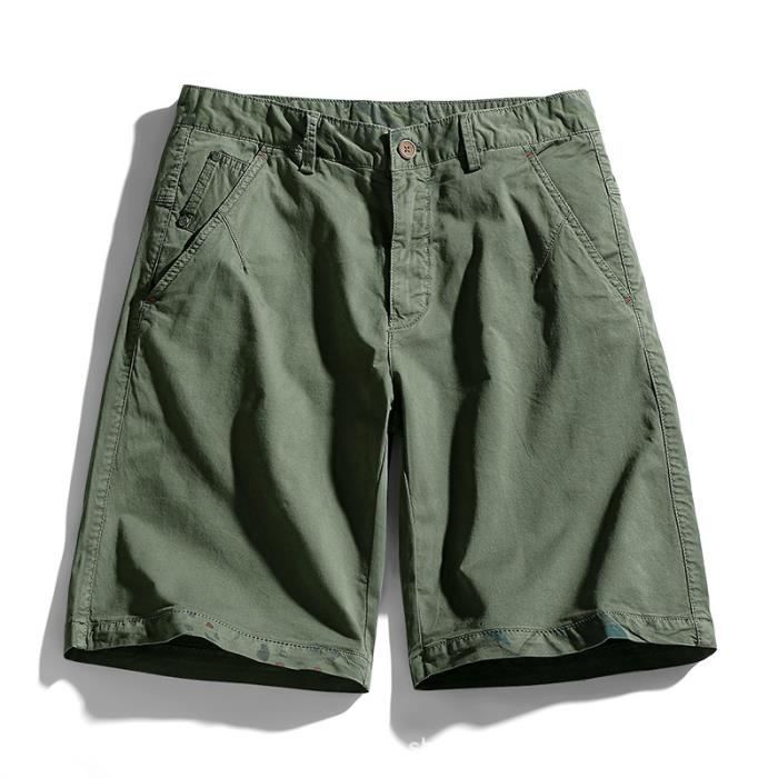Short cargo pour homme, décontracté, multi-poches, couleur