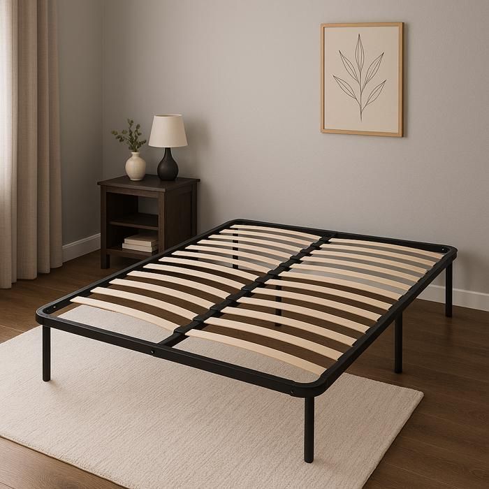 Literie Julien Patrick - Solide et Confortable Sommier Cadre a Lattes + Pieds 180x200 x 29 cm Literie Julien Patrick - Solide et Confortable Sommier Cadre a Lattes + Pieds 180x200 x 29 cm