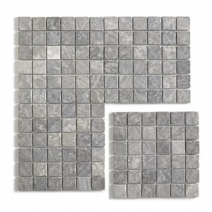 Carreaux Mosaïque Cuivre Gris Rouille – Tapis Mural Effet Vintage WB47-585